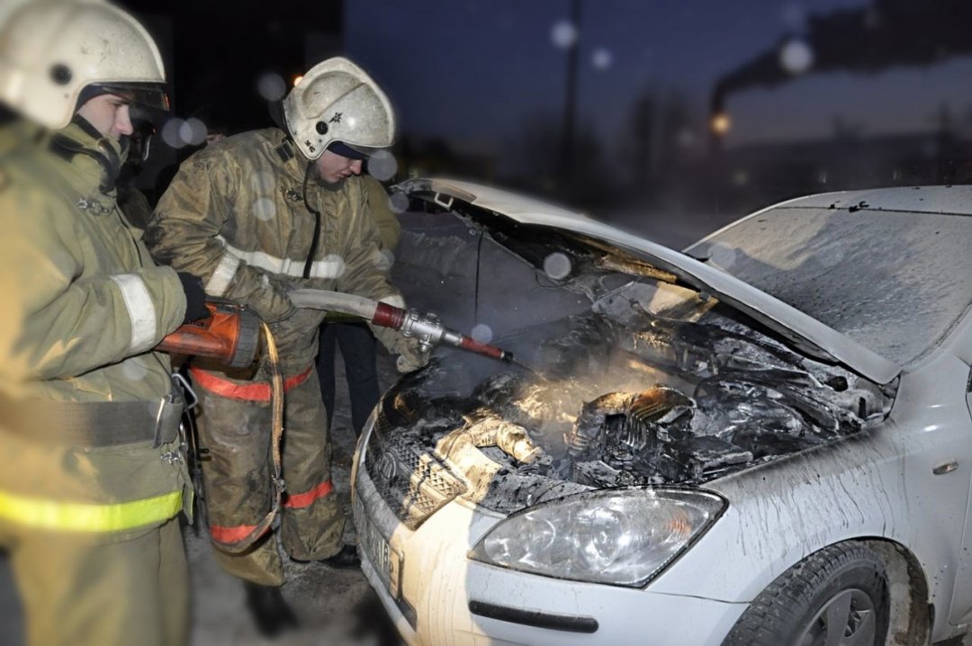 Возгорание транспортного средства в городском округе Зарайск