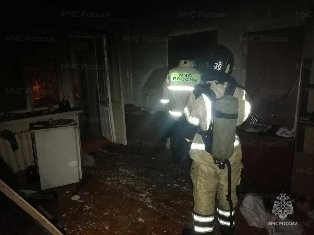 Пожар в квартире в городском округе Зарайск