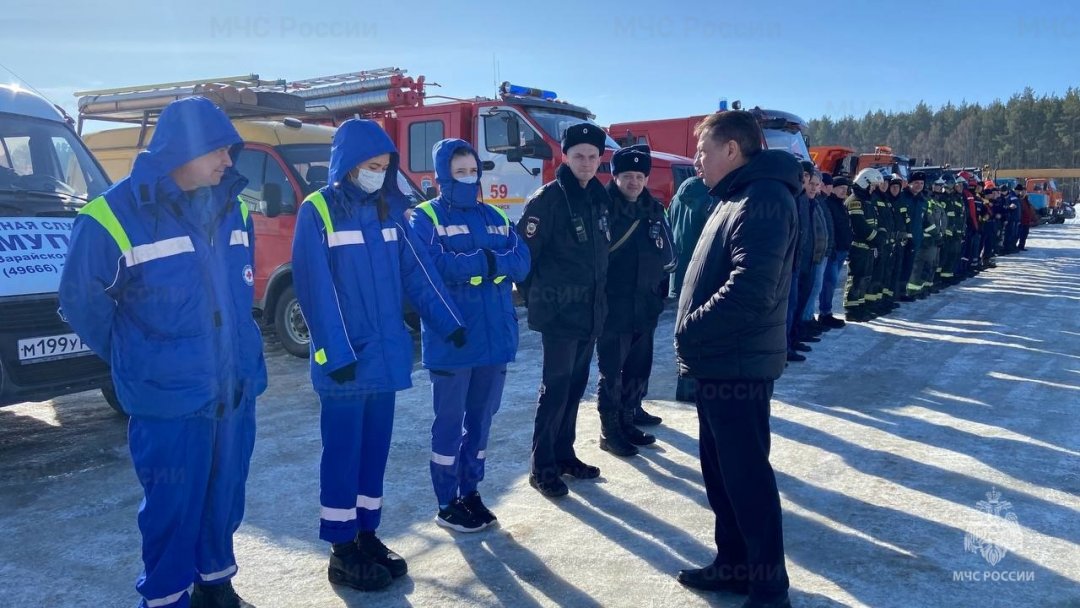 Спасатели приняли участие в смотре сил и средств Зарайского звена МОСЧС