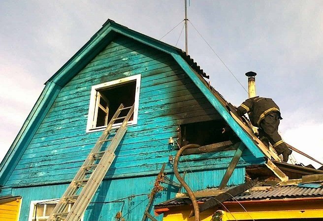Пожар в жилом доме в городском округе Зарайск